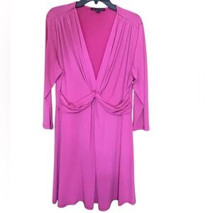Boston Proper Fuchsia Long Sleeve Dress